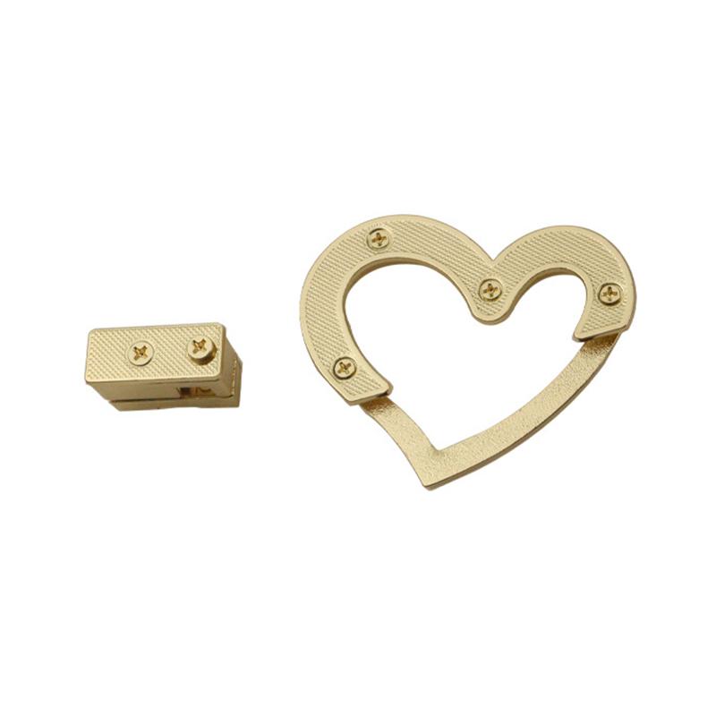 Handbag Purse Closure Toggle Latch Buckles Diy Bag Hardware Bag Accessories Double Heart Clasp Buckles Twist Locks For Handbag