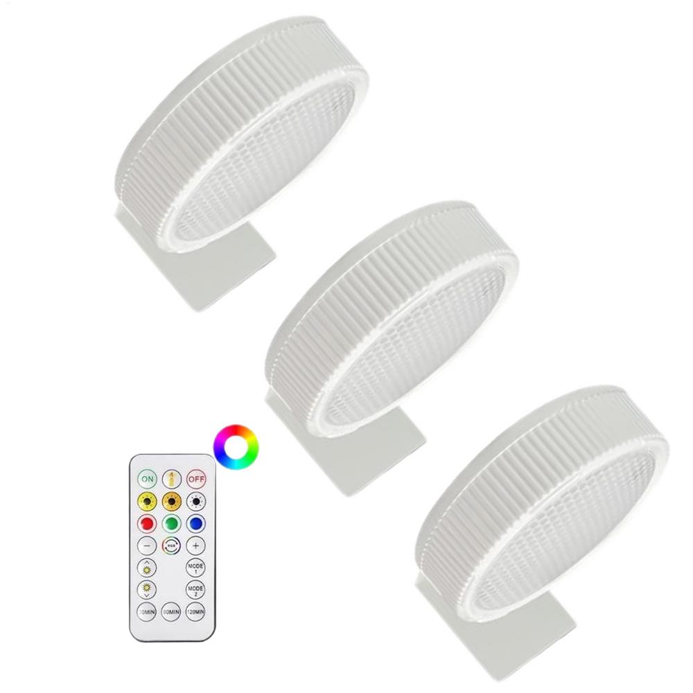 

3Pcs Battery Operated Picture Light 24 Color Spotlight Art Display Light Magnetic Led Painting Light with Remote Dimmable белый