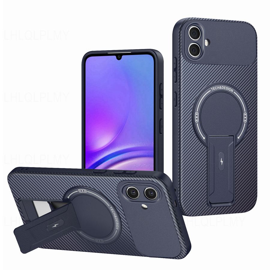 Luxury Magnetic Soft Protective Phone Case For Xiaomi Redmi Note 13 14 Pro Honor X9b 400 X9C Samsung Galaxy A16 5G A14 A15 A13 Carbon Fiber Back Cover