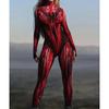 Unisex Cyber Punk 3D Digital Printing Halloween Party Role Play Outfit Women Men Cosplay Costume Carnival Jumpsuit
