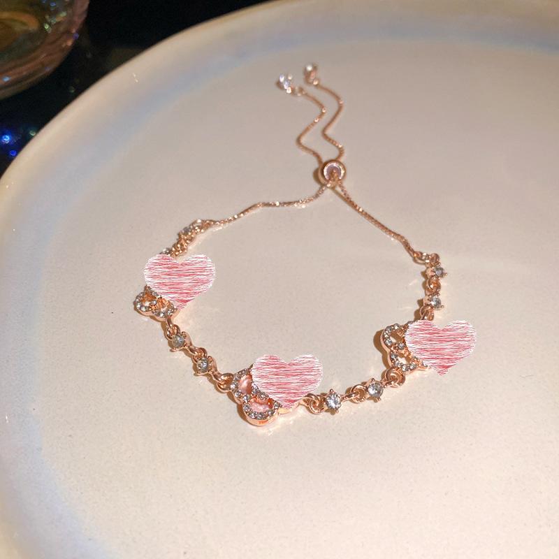 French exquisite simple zircon flower bracelet bracelet, fashionable versatile jewelry design sense niche