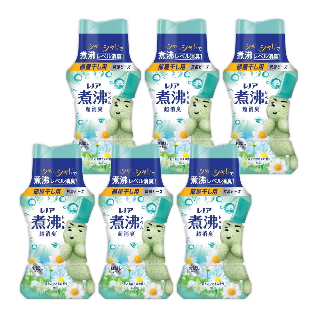 Lenor Boiling Level Super Antibacterial Beads for Indoor Flower and Sun Trial 260mL X 6 Deodorizing Drying, Scent, Bottle, [Case]