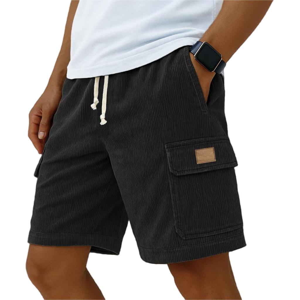 Men's Casual Shorts Drawstring Elastic Waist Sports Lightweight Summer Beach Shorts With Pocket