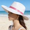 Fashionable Adult White Western Top Hat Adjustable Strap Wide Brims Hat For Daily Wear and Theme Event Gathering