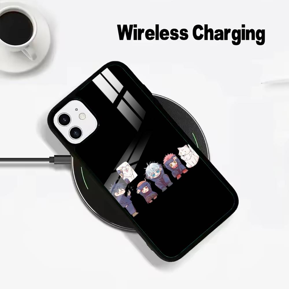 

opular characters-J-Jujutsu K-aisen- Wireless charging phone case compatible with iPhone 17/16/15/14/13/12/11 iPhone15Plus