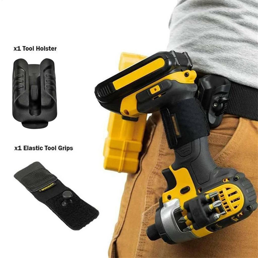 Tool Holster Portable Drill Holder Tape Measure Set Securely Hold And Quickly Access Your Tape Measure Bit Box And Other Flat