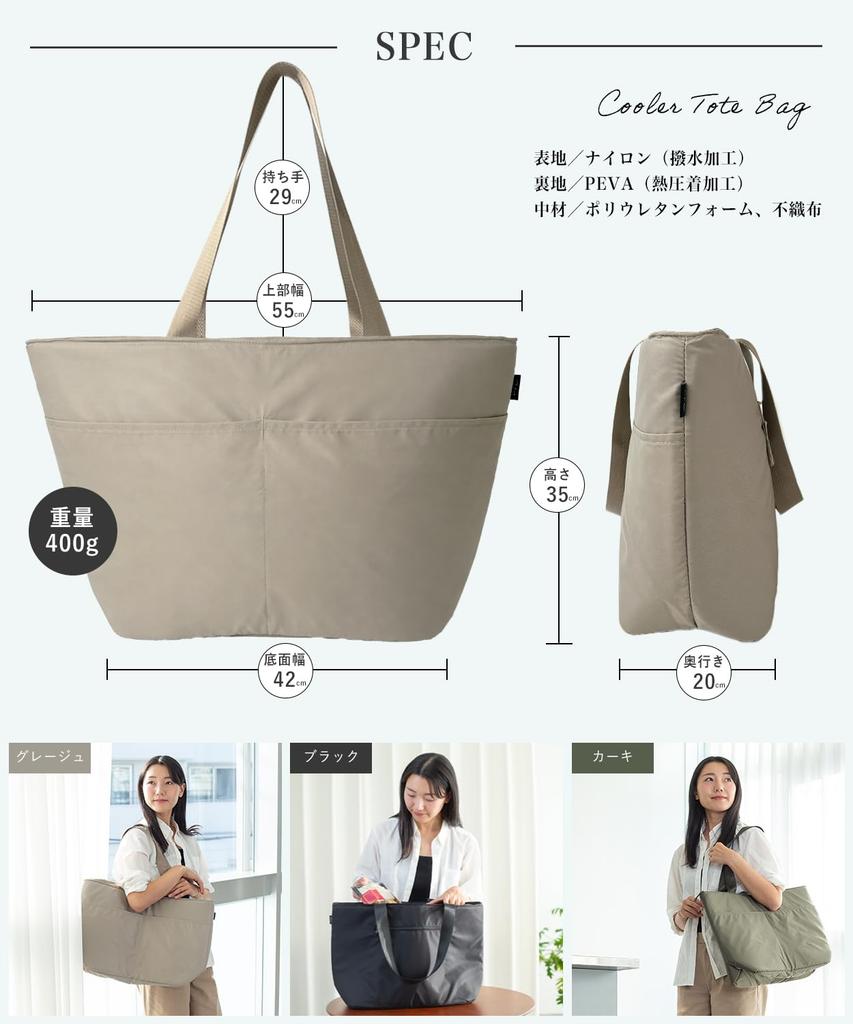 Insulated Tote Bag 25L Large Capacity Lightweight Shopping Cooler Suitable for Shopping Tote Cooler Unisex dot. Bag, Bag, Water-Resistant Zipper,