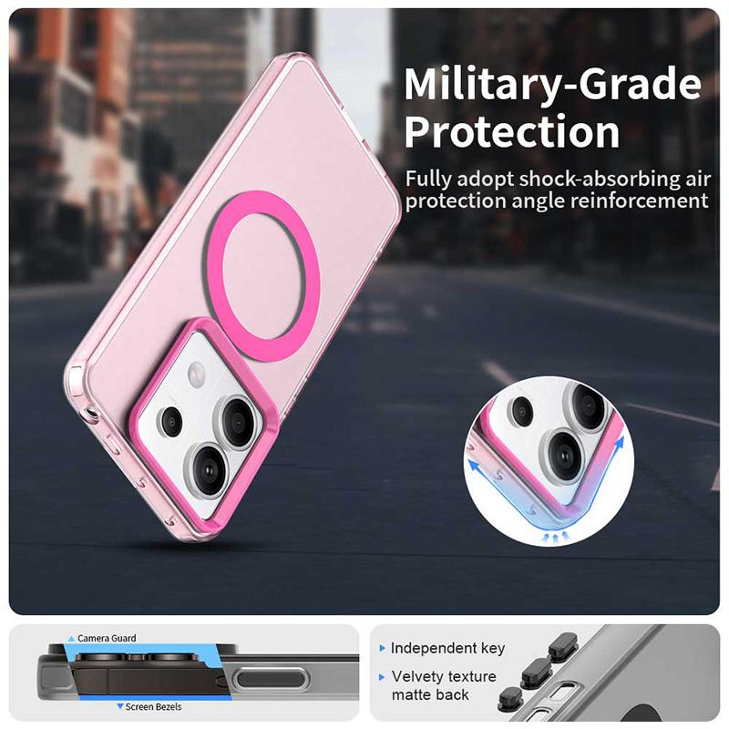 For POCO X6 Pro Candy Color For Magsafe Wireless Charge Magnetic Case For Xiaomi Poco X6 Pro NEO Shockproof Soft Cover Funda