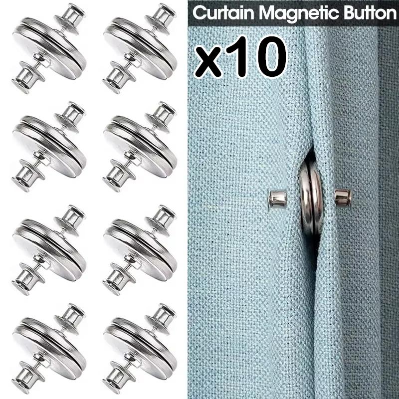 10Pair Curtain Magnetic Buckle Detachable Curtain Fixed Buckle Clip To Prevent Light Adjustment Screen Window Closing Magnetic Buckle