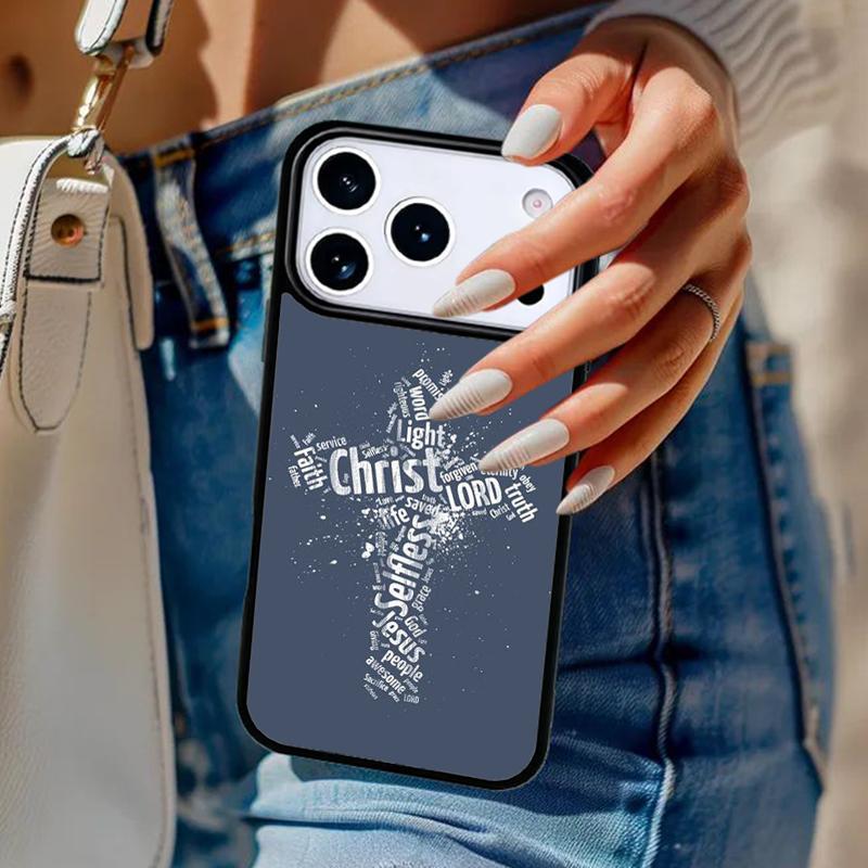 Bibelvers Jesus Christus Christliches Handyhülle Für iPhone 17 Air 14 15 13 12 Max Hülle Für Apple 16 16e 11 Pro Max Plus