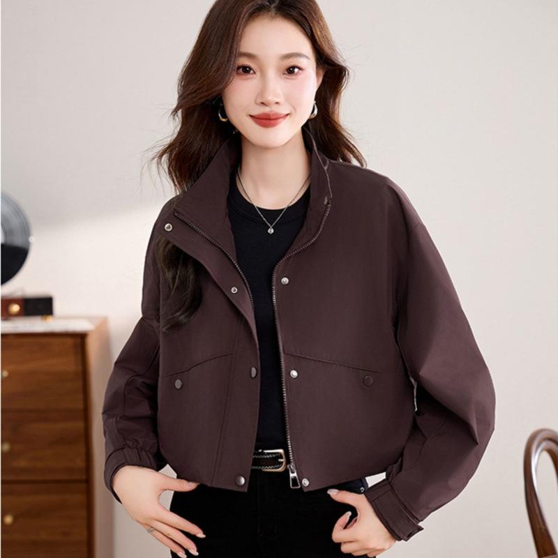Ankora Red Coat Women's Short New Spring and Autumn Korean Style Loose Casual Casual Jacket Tops for Small People