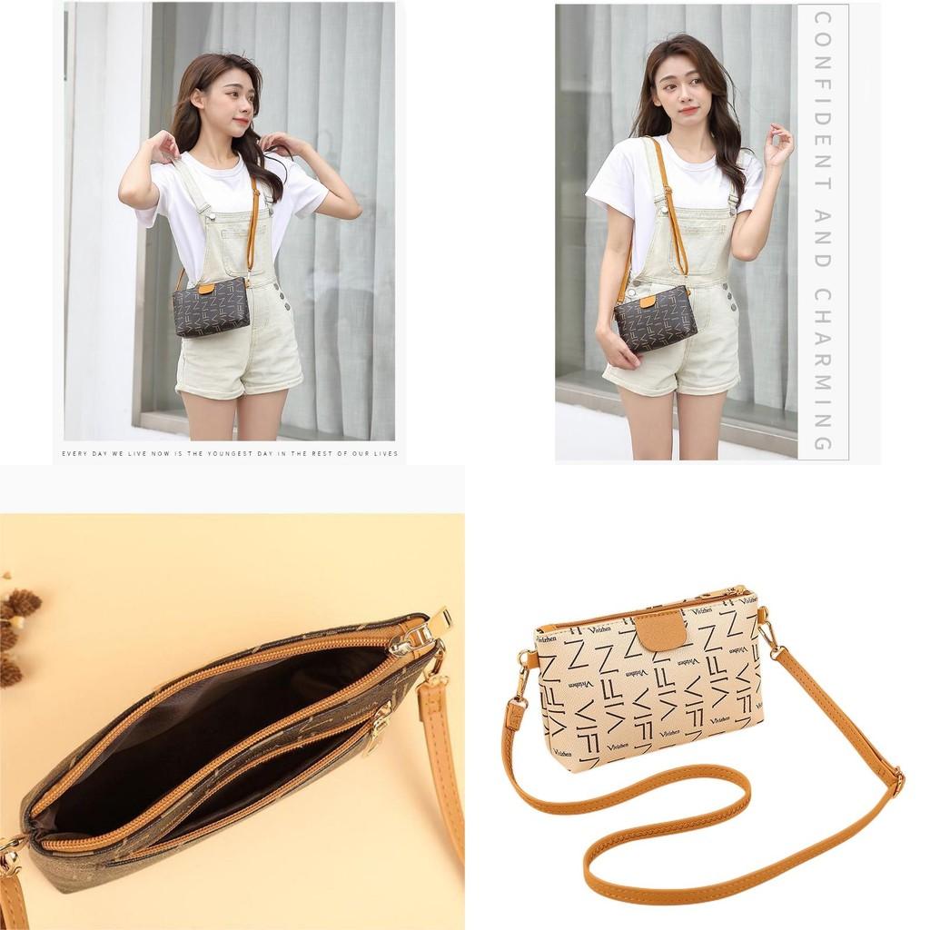 Small Square Crossbody Pvc Bag With Card And Coin Compartments