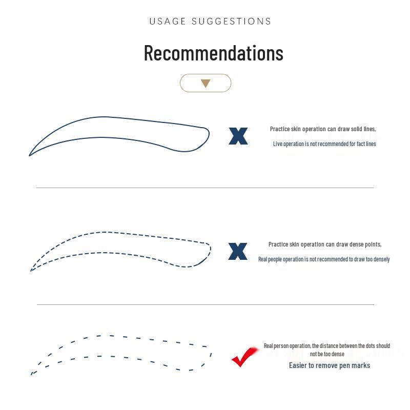 Waterproof White Microblading Eyebrow Marker Pen for Precise Shaping & Design