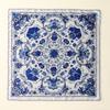New Blue and White Porcelain Bandana Head Wraps for Woman Satin Square Scarf Muslim Printed Hijab Turban Ladies Square Headband