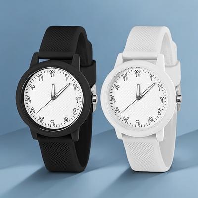 Simple Casual Girls Watch Versatile Ultra-Thin Dial Arabic Digital Scale Waterproof Luminous Student Quartz Watch