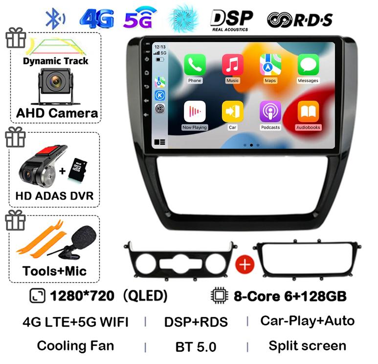 Android 14 Carplay Auto 4G+WIFI Car Radio For Volkswagen VW Sagitar Jetta Bora 2011-2018 Multimidia Video Player GPS Head Unit