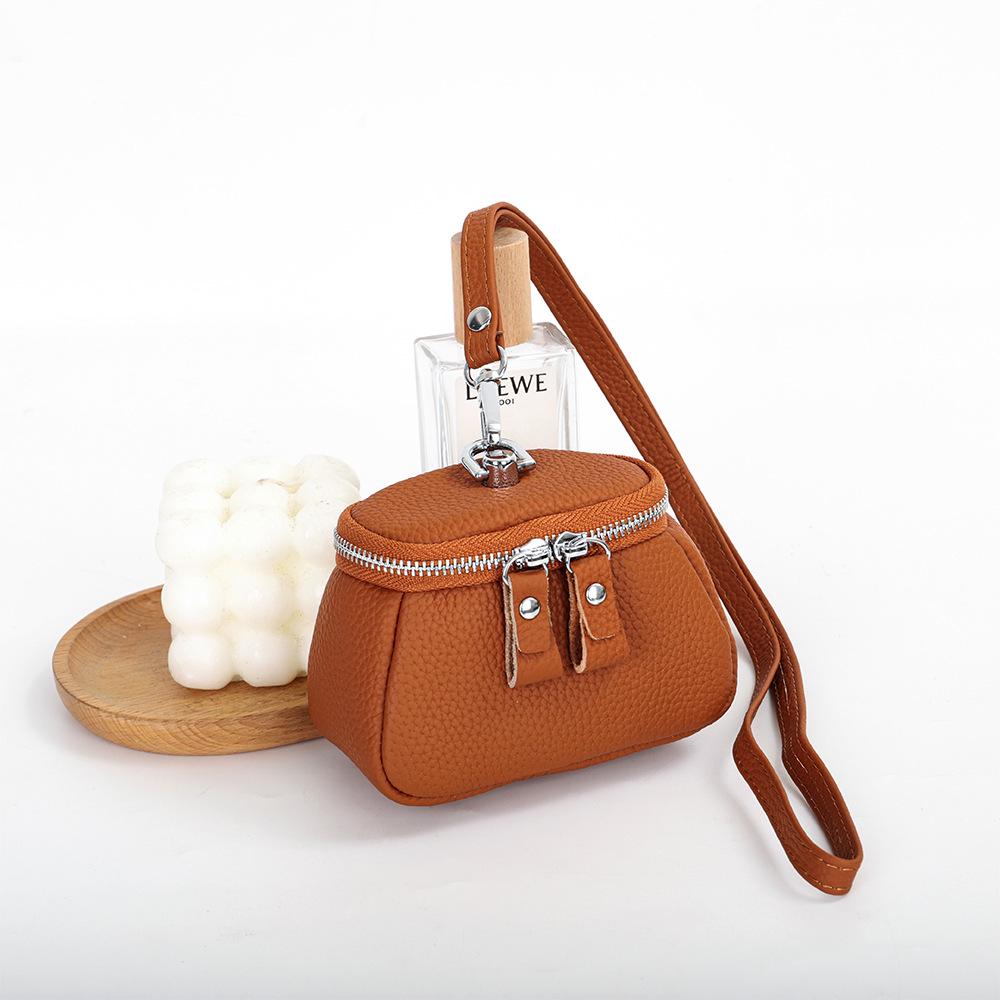 

Компактный кошелек для монет из коровьей кожи высшего качества: Стильный чехол-ожерелье для помады, косметики или наушников земля желтый