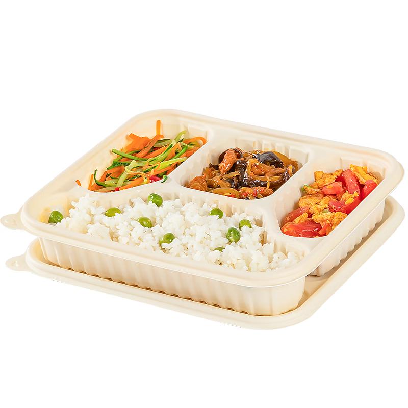 temeiju Eco-Friendly Corn Starch Disposable Meal Prep Containers with Lids