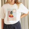 Cartoon Casual Style Printed Popular T-Shirt Art Pattern Short Sleeved Round Neck Top Summer Travel Harajuku Regular T-Shirt