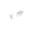 Rock Gesture Sculpture Modern Bull Figurine Creative Hand Sign Resin Statue Abstract Finger Ornament