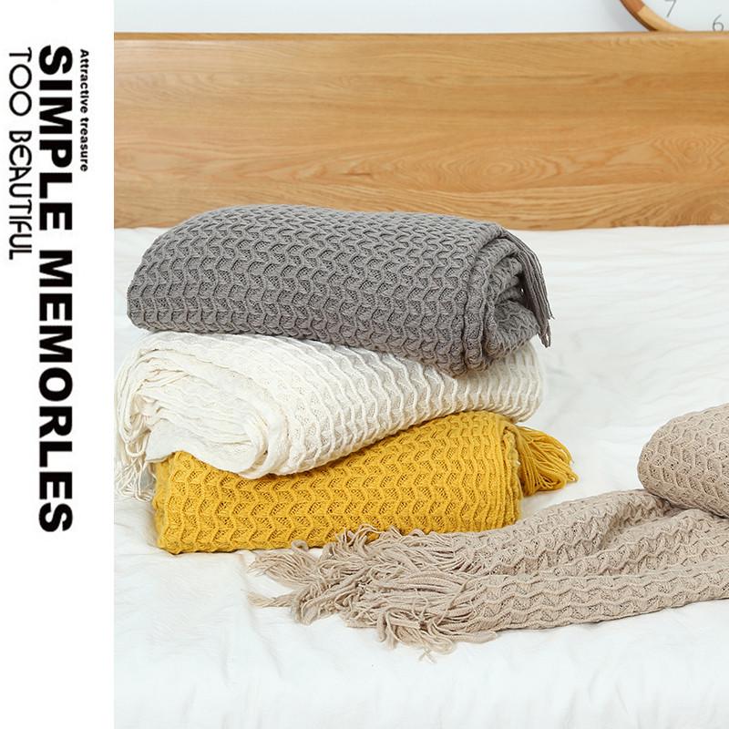 Knitted Sofa & Nap Blanket for Summer and Air Conditioning
