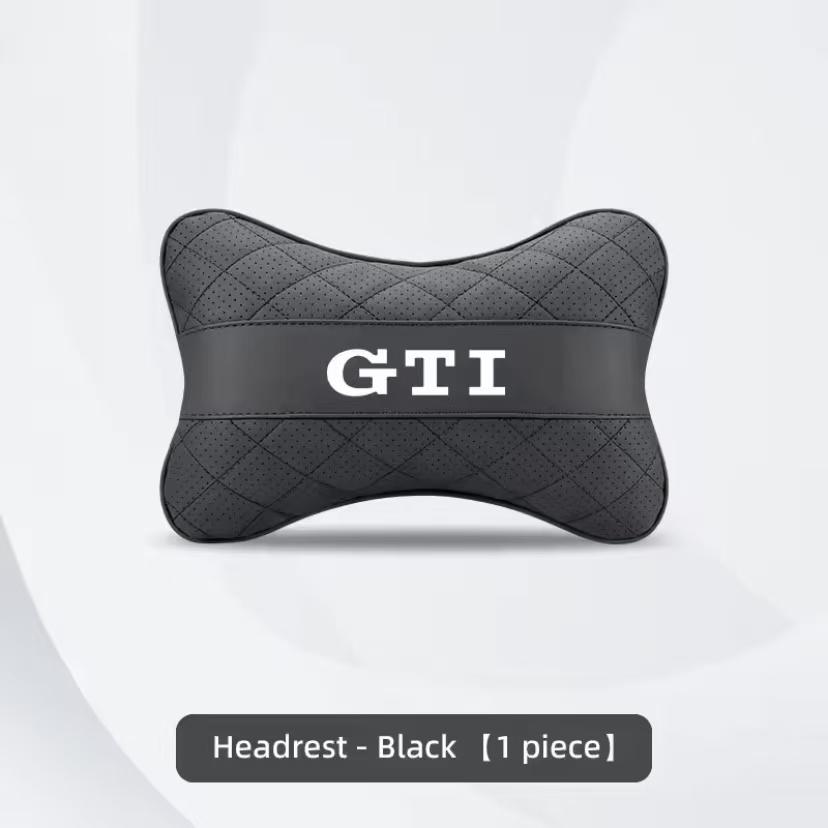 Car Seat Head Support Cushion Lumbar Pillow Interior Accessories For VW GTI Polo Golf Passat Tiguan Arteon CC Taigo T-ROC HubCap