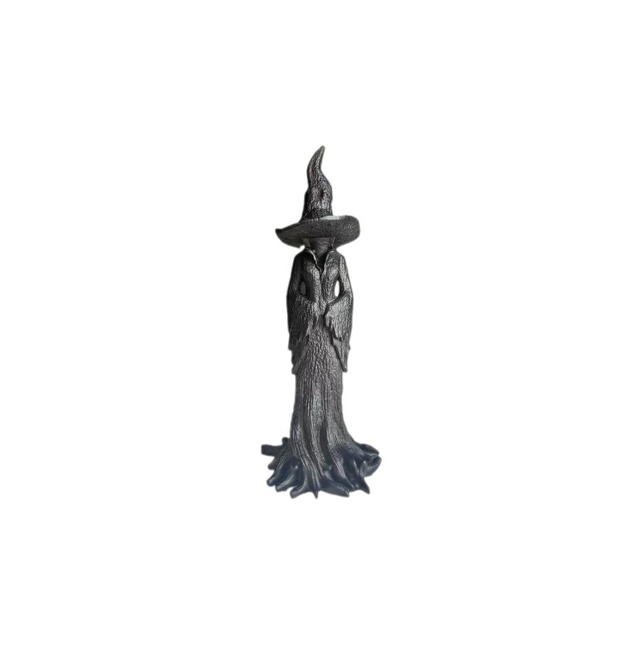 

1 Piece of Gothic-Style Witch Statue Ornament, Mysterious Withered Tree Texture Design, Halloween Home Desktop Decoration, Spooky Atmosphere Creation