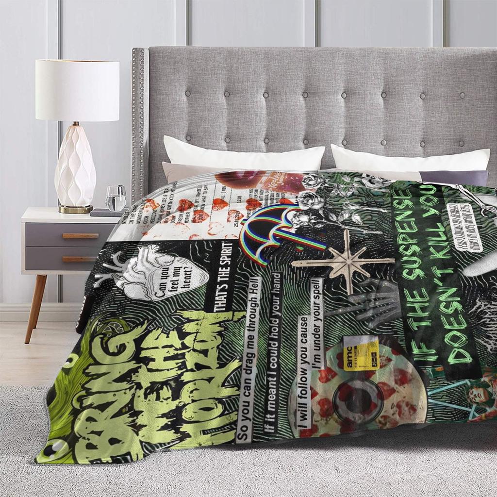 BMTH Bring Me The Horizon  Super Soft Blanket  Picnic Plush Throw Blanket Couch Chair Flannel Bedspread Sofa Bed Cover