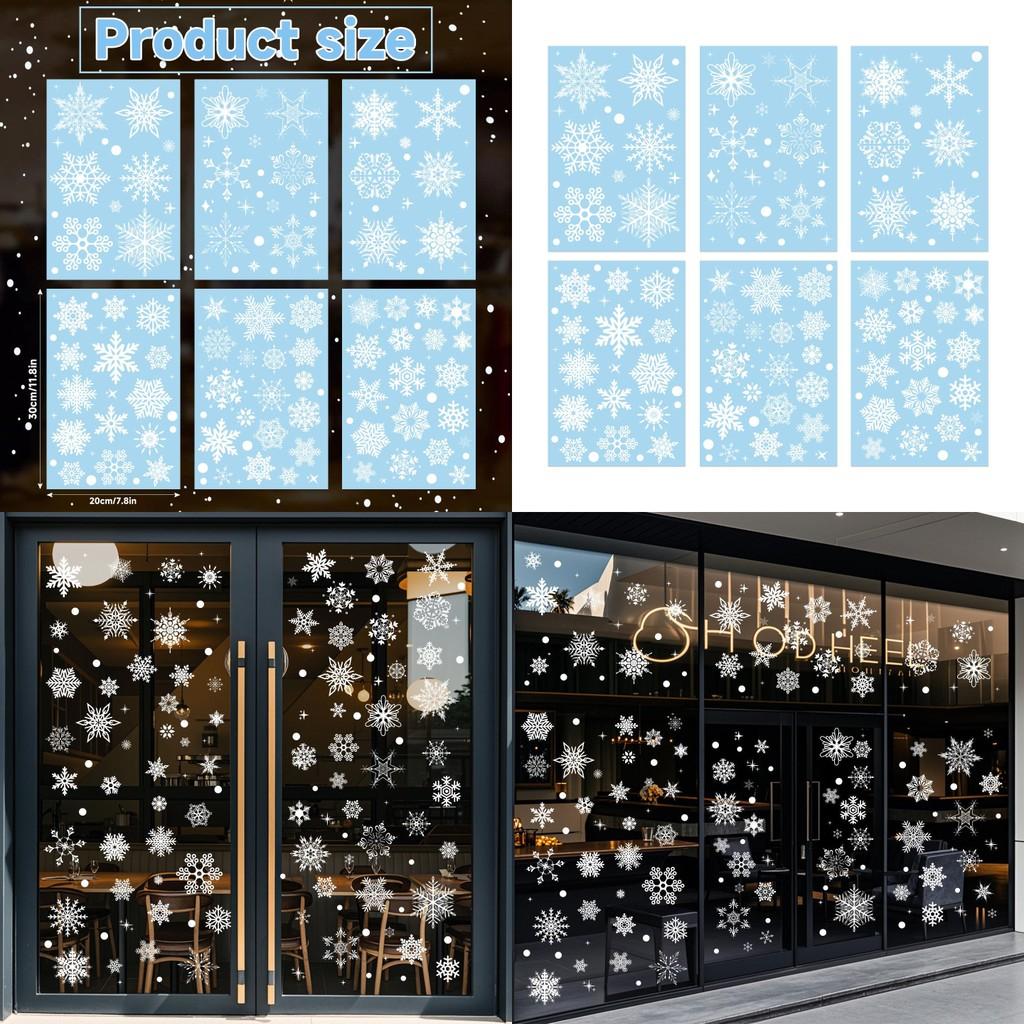 Snowflake Christmas Window Decals Set With Pvc Material For Festive Display