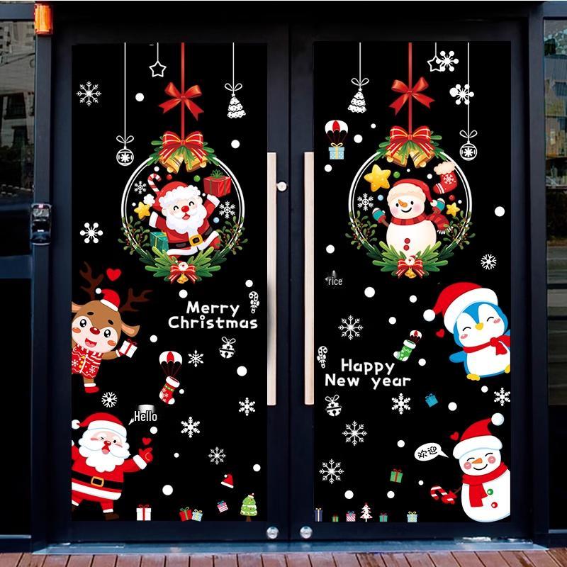 Juldags klocka Fönsterdekaler (2-pack)