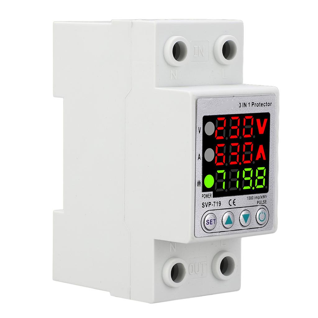 Voltage Protector Self Resetting Smart Over Under Voltage Protective Device with Power Display AC230V