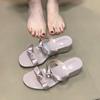 Bow Sandals Women 2025 Summer New Wear Beach Temperament Elegant Sweet Style Slippers