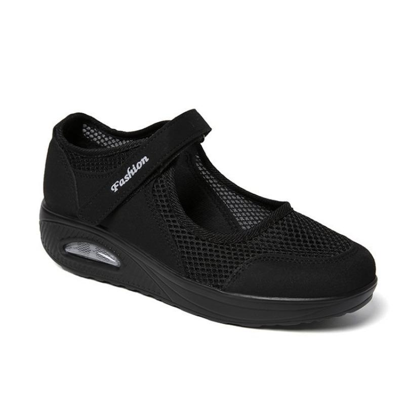 New Large-sized Air-cushioned Low-top Velcro Single-toe Women's Shoes