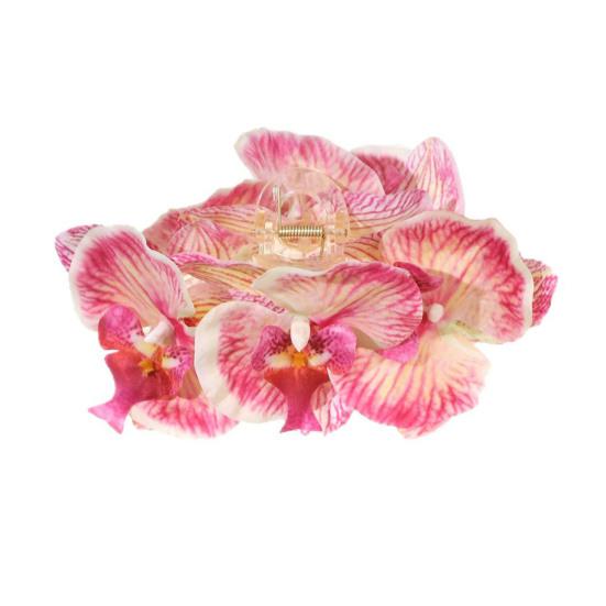Haarklem Realistisch Orchidee Ontwerp Lichtgewicht Decoratieve Haarklem Stevige Grip Achterhoofd Haarklauw Dagelijks Draagbaar Haaraccessoires