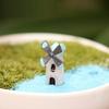 2 Pcs Mini Windmill Lighthouse Figurine Tiny Lighthouse Resin Model for Micro Landscape DIY Dollhouse Accessories Bonsai Planter Pots Crafts