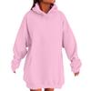 Sudadera de Felpa con Capucha para Mujer de Manga Larga Oversize con Mangas de Hombro Caído