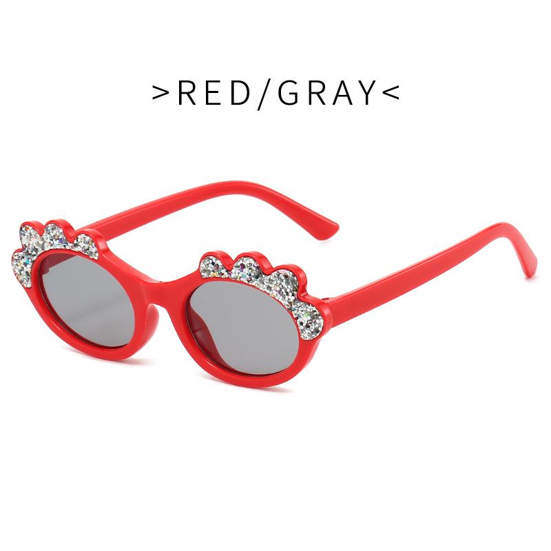 

New Kids Sunglasses Party Round Sun Glasses Retro Sweet Diamond Inlaid Boys Girls Eyeglasses Fashion Children Sunglasses Uv400
