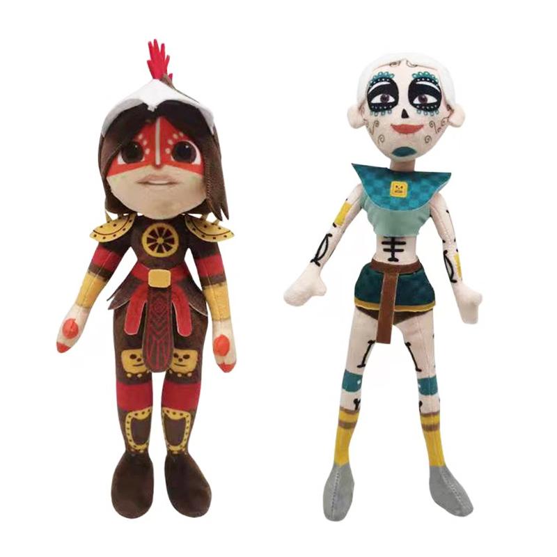 Maya And The Three Plush Toy Anime Cartoon Skull Warrior Plushie Figure Character Stuffed Doll Soft Pillow Gift for Fan Birthday