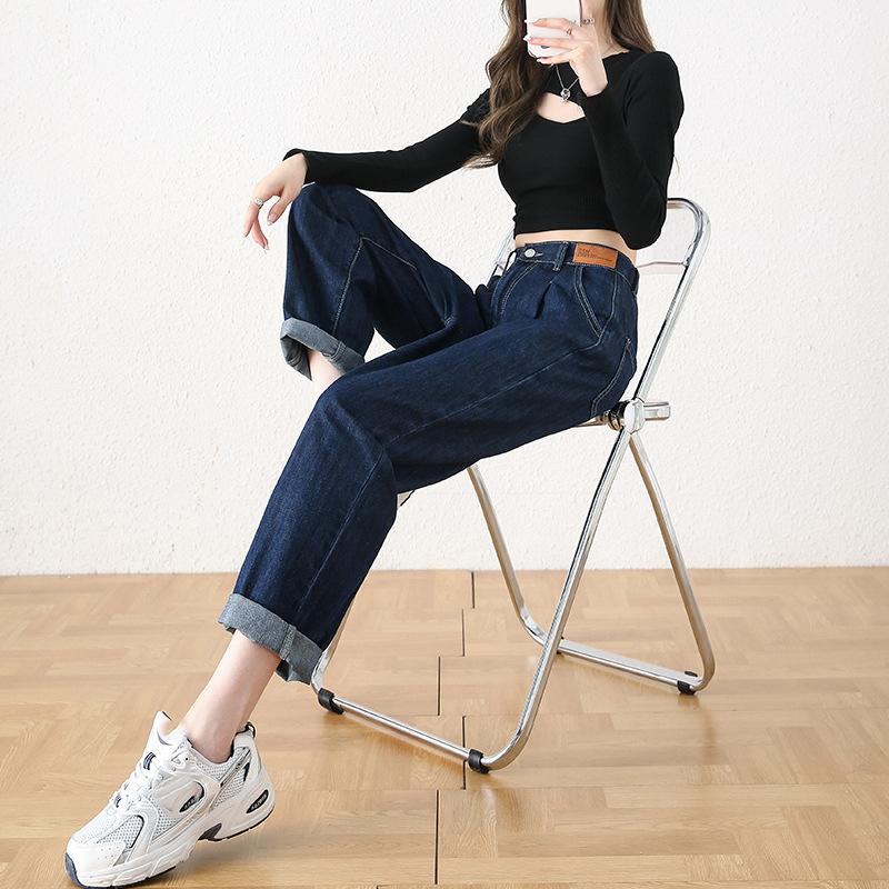 Ženy Džínsy Jar Jeseň Elastický pás Svetlomodré Voľné Denim Nohavice Haremové Nohavice Dámske Ležérne nohavice
