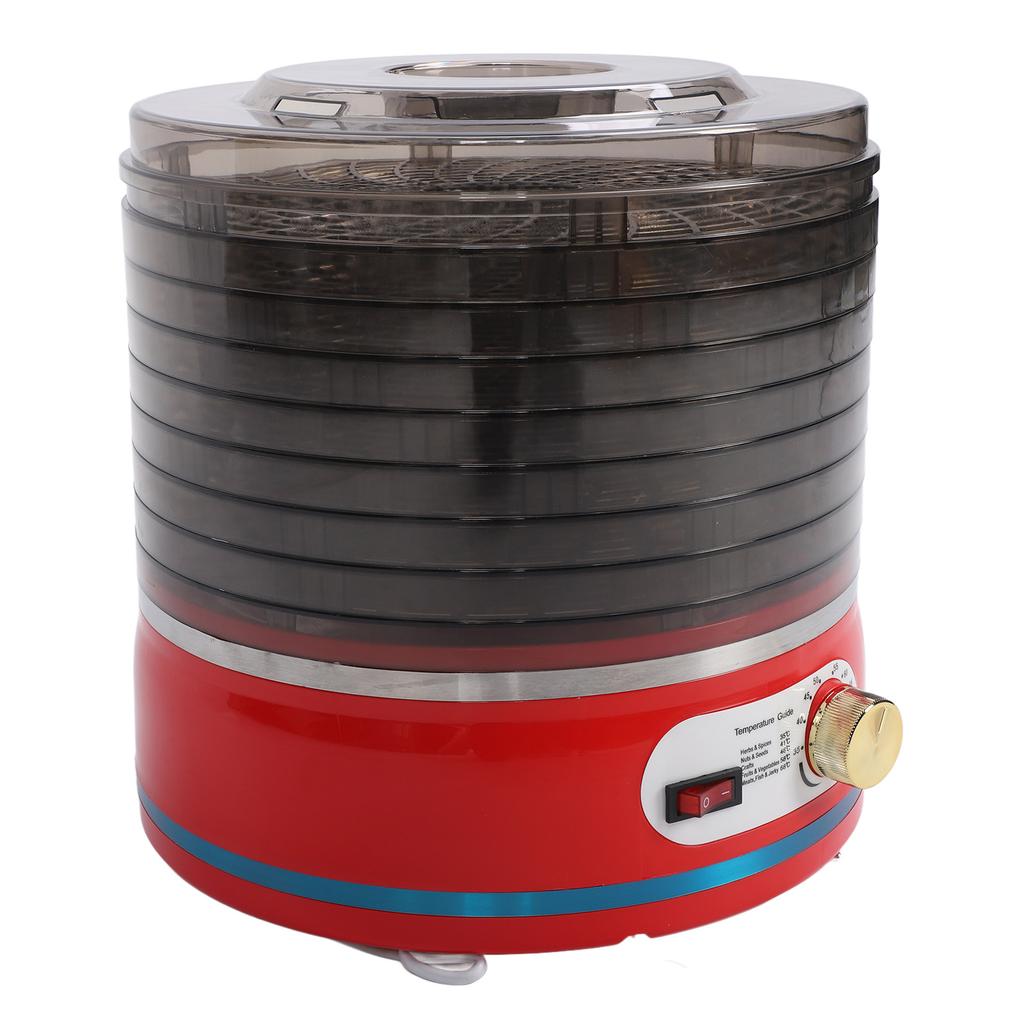 Food Dehydrator Machine 8 Tray Red Electric Dehydrated Dryer Machine for Fruit Herbs Meat Veggies