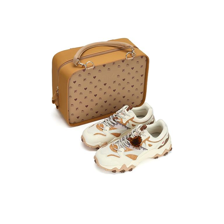 New FILA Oakmont 2 Tiramisu Slip-Resistant Abrasion-Resistant Lightweight Low-Top Chunky Sneakers Men's Cloud Brown F12M212141FCR