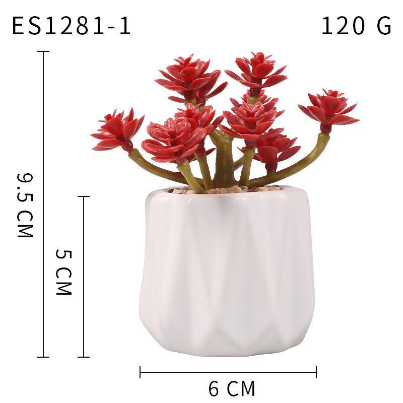 Small, Wavy Cup-Shaped Simulated Succulent Plant Potted Plant, Nordic Office Furniture Fresh Decoration