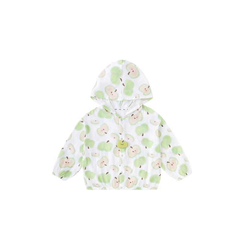 Dudu Family Kids  100% Cotton Summer Print Hooded Jacket 90