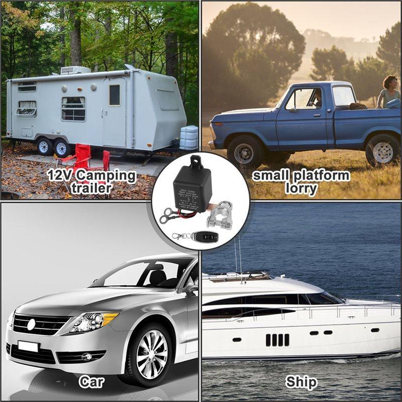 Remote Control 12V Battery Switch Relay Disconnect Cut Off Isolator Switch For Car Battery