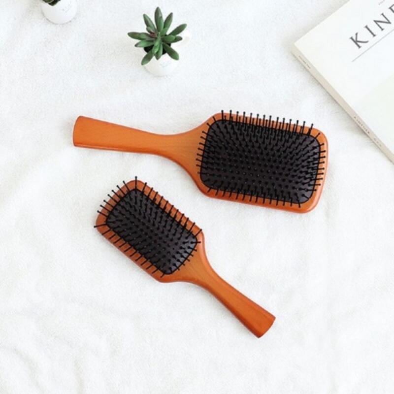 Scalp massage hair care comb wood hairbrush medium