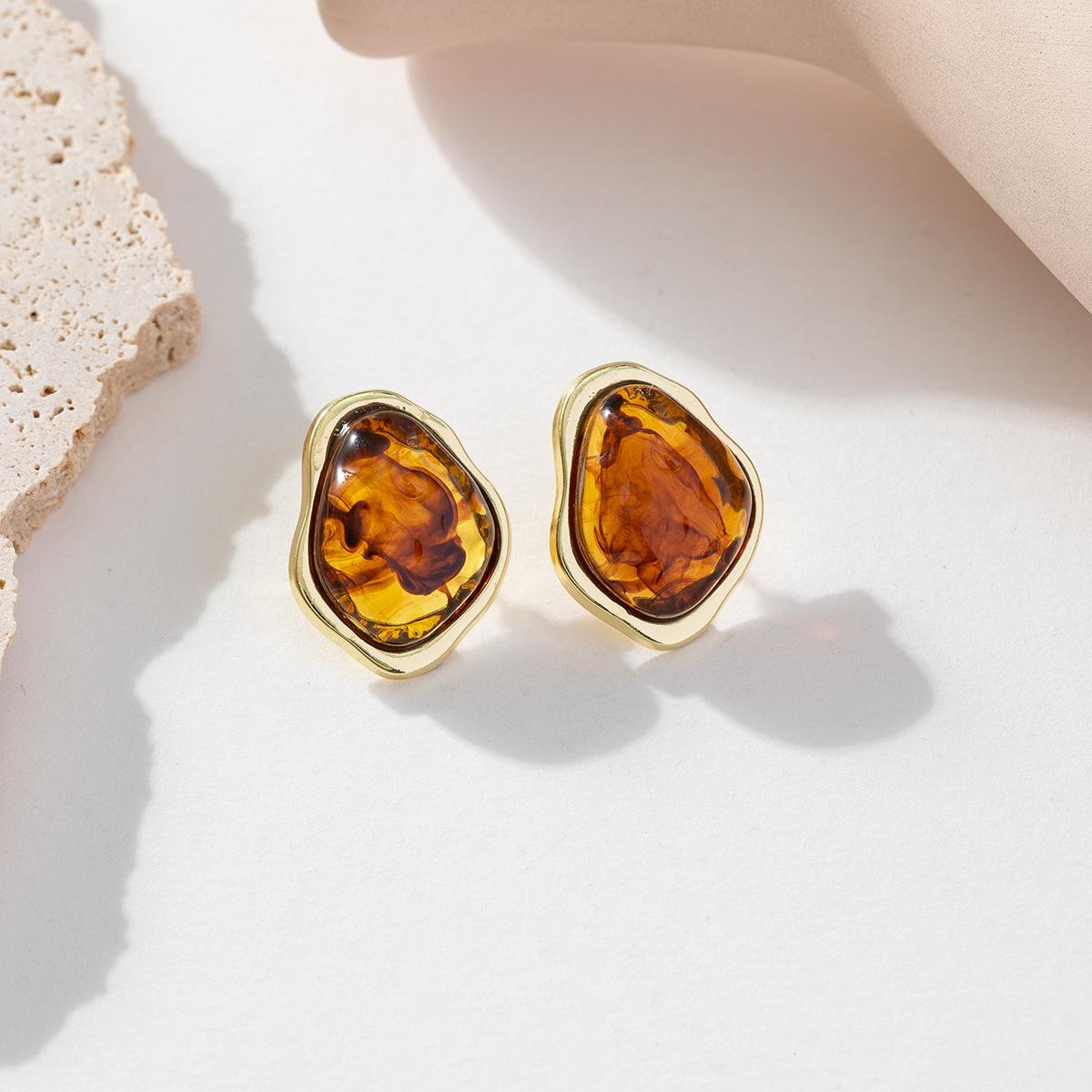 

Ретро геометрические кофейные серьги-гвоздики модные акриловые серьги для женщин ушные пряжки ювелирные изделия для вечеринок аксессуары подарки восторг