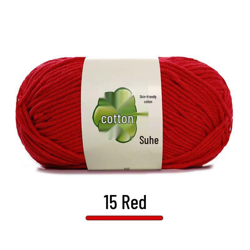 Suhe 5-Ply Combed Cotton Yarn for Children's Hand-Knitted Dolls & Blankets