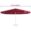 Replacement Canopy for Sun Umbrella Burgundy Red 515 Cm
