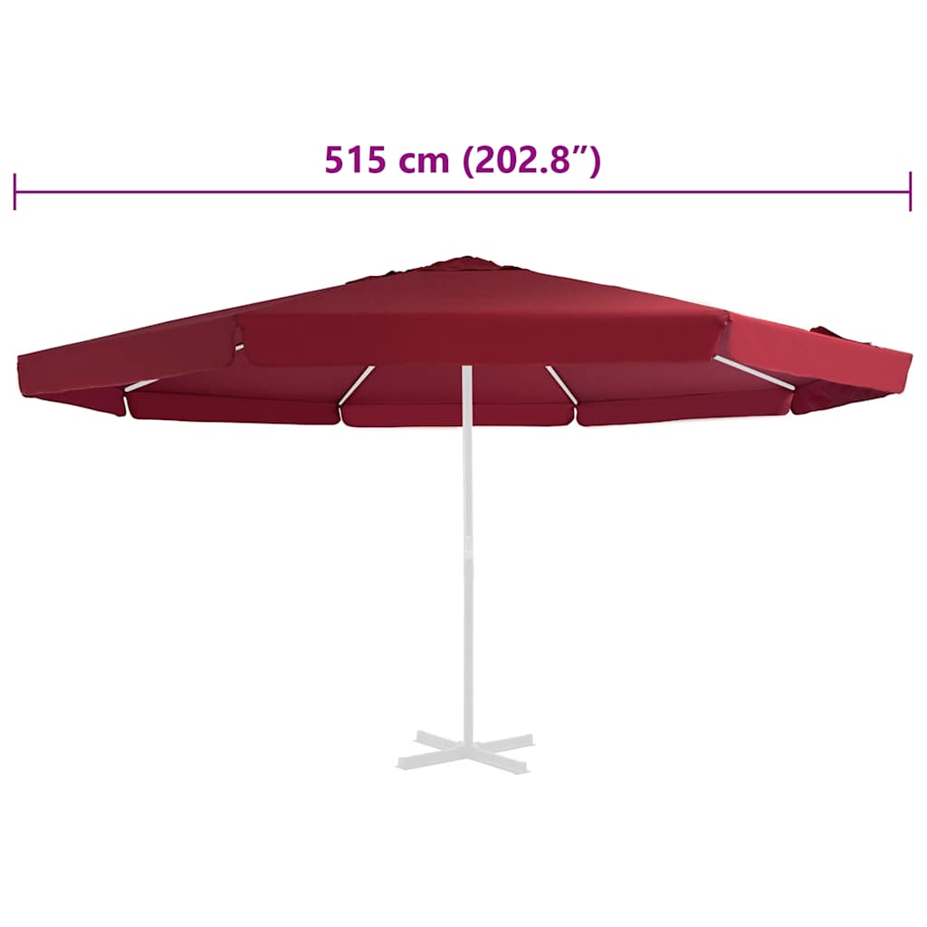 Replacement Canopy for Sun Umbrella Burgundy Red 515 Cm