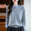 QingHe Cashmere Women's 30% Cashmere Cardigan - Soft & Warm Wool Blend Sweater